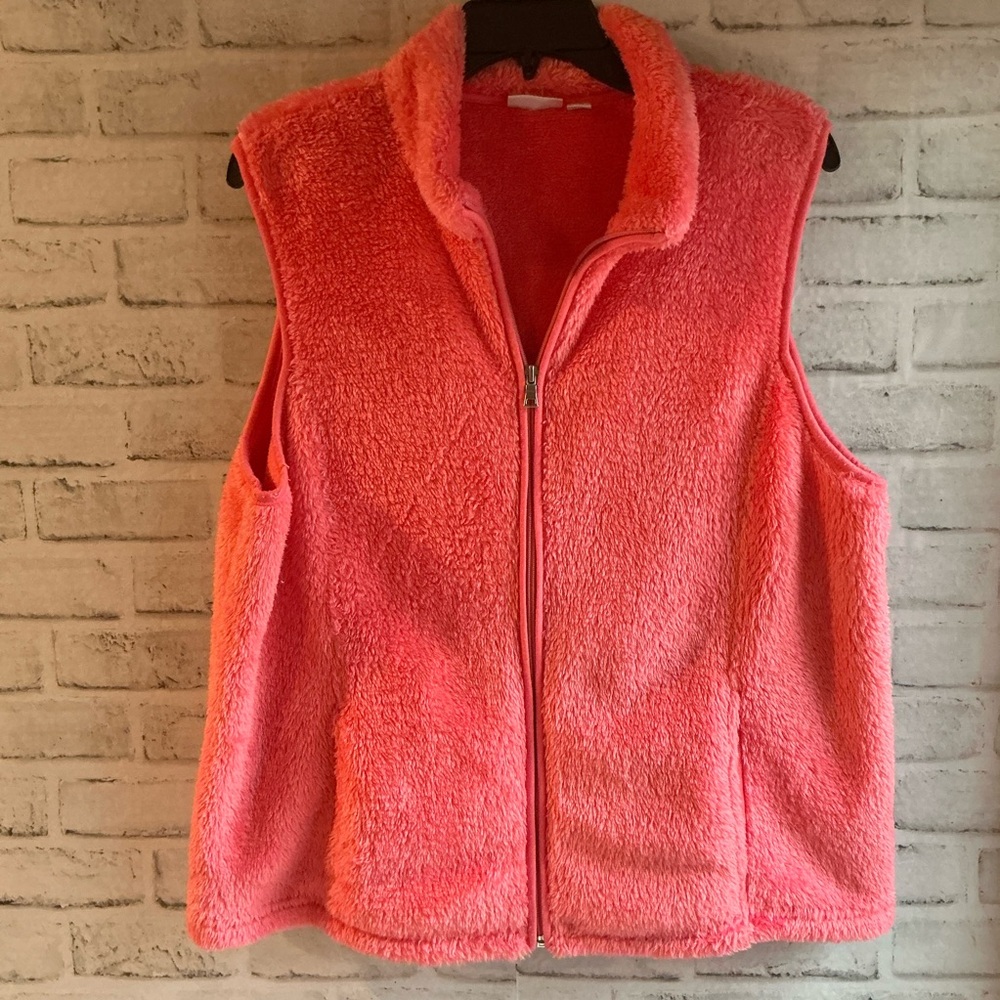 Craft & Borrow Women’s XL Coral Faux Fur Fleece Vest
